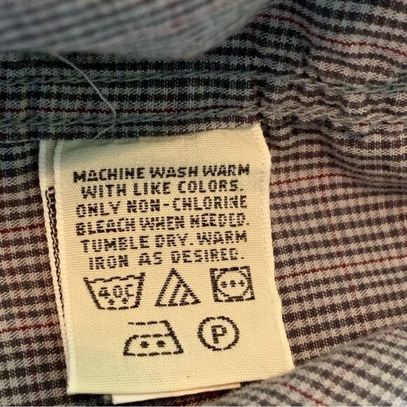 Eddie Bauer Cotton Button Up Pockets Shirt Men's Gray Plaid XXL. - Picture 8 of 12